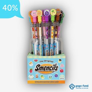 Original Smencils Bucket filled with scented pencils made from recycled newspaper in assorted gourmet fragrances.