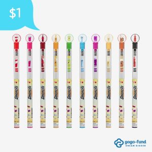 Soda Pop Shop Smencils pencils displayed with colorful scented designs and individual freshness tubes.