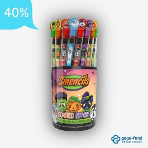 Spooky Halloween Smencils bucket filled with scented pencils in Halloween designs.