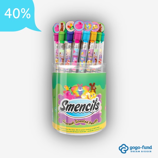 Spring Smencils bucket filled with colorful scented pencils for fundraising and classroom gifts.
