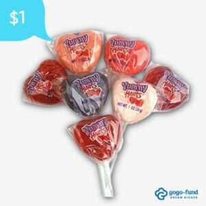 Yummy Hearts lollipops wrappers