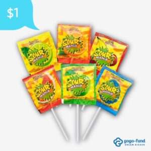 Sour Mania Lollipops wrappers