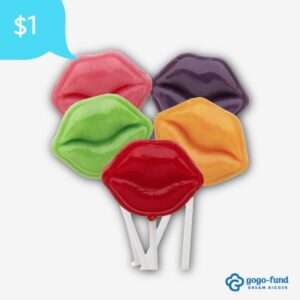 Sour yummy Lips lollipops