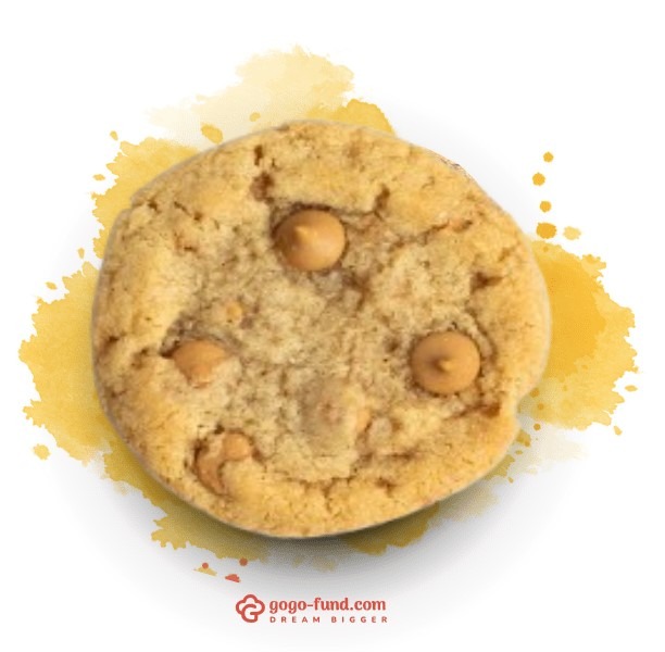 image of a salted caramel cookie made from a cookie dough fundraiser