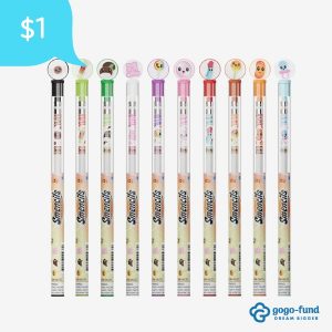 “Candy Counter Smencils scented pencils shown with bright candy-themed barrel designs, ideal for school fundraising and student reward programs.